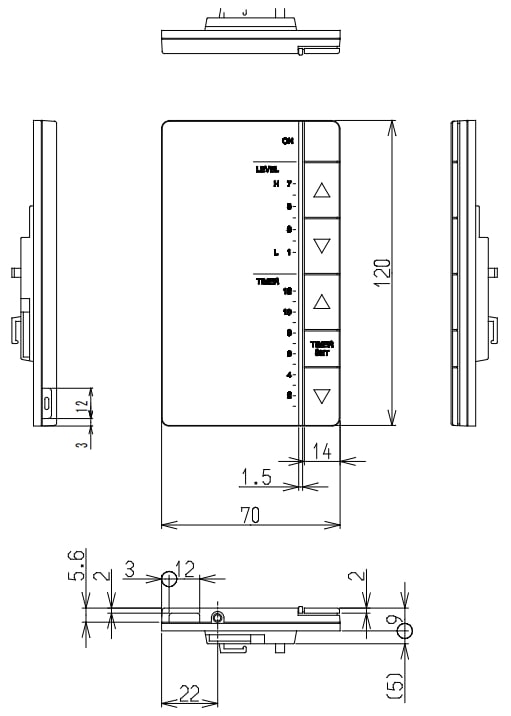 リンナイ 【FC-07DR】 スリム＆スタイリッシュ 床暖房リモコン Rinnai